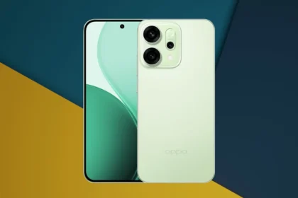 Oppo Reno 14FS 5G leaked image with triple rear camera, AMOLED display and 6000mAh battery in green and blue colors
