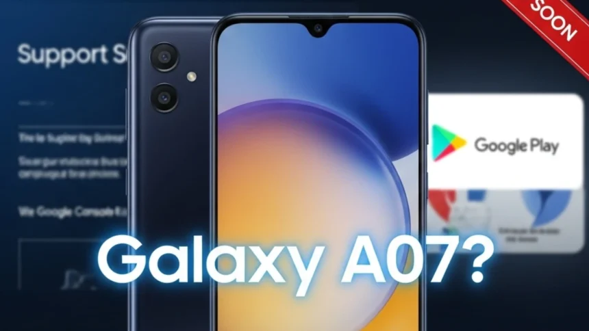 Samsung Galaxy A07 Leaked Design with Dual Cameras and Waterdrop Notch, Coming Soon Teaser Look