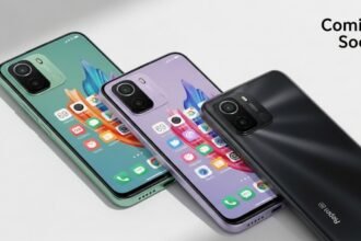 Redmi 15C 5G leak image showing 6.9-inch display, dual rear cameras, and three color variants – Green, Lavender, and Black